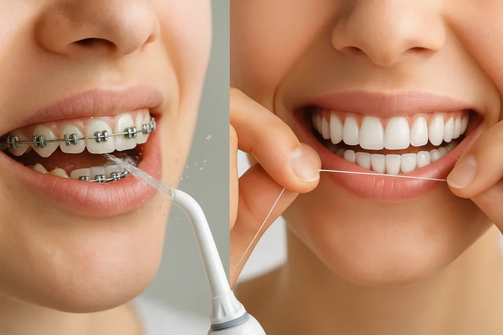 water flosser vs Traditional floss